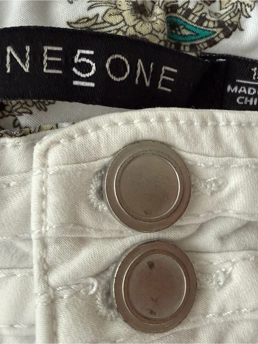 one 5 one White and Tan Bermuda Shorts Duo - Picture 5 of 5